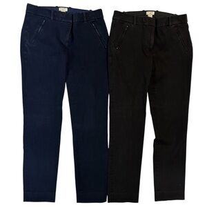 Women’s J. Crew Black and Navy Pants Set 00